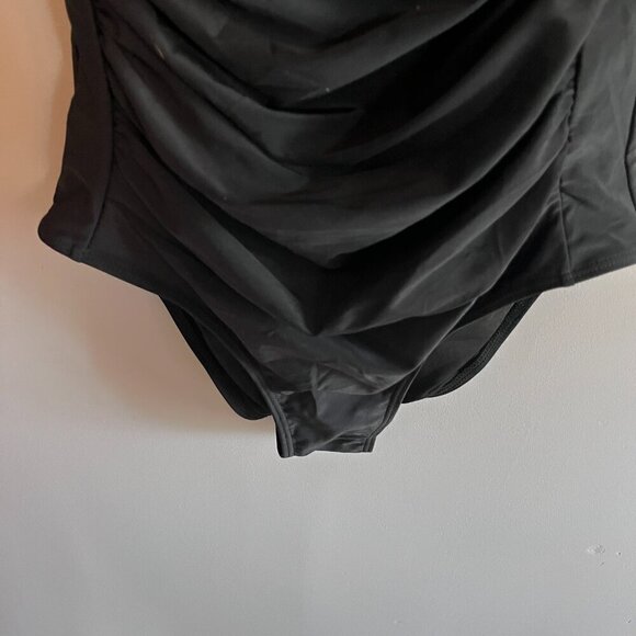 Ekouner Black One Piece Swimsuit Rushing Size M NWT - Picture 4 of 7